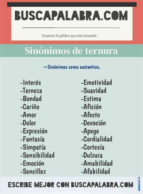 ternura meaning|sinonimos de ternura.